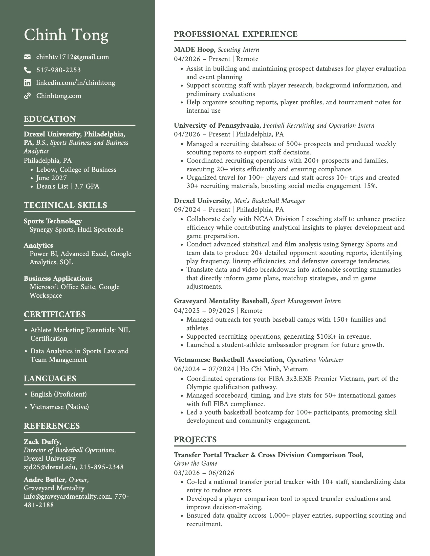 Chinh Tong resume preview